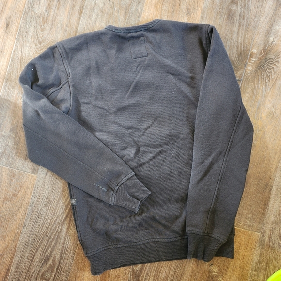 MEN'S GSTAR KAIDEN QUILTED SWEAT, SIZE SMALL IN DARK GREY - Picture 3 of 4